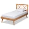 Baxton Studio Galvin Modern and Contemporary Brown Finished Wood Twin Size Platform Bed 179-11245-Zoro - alternate 1